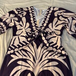 Made With Love Black and Cream Maxi Dress